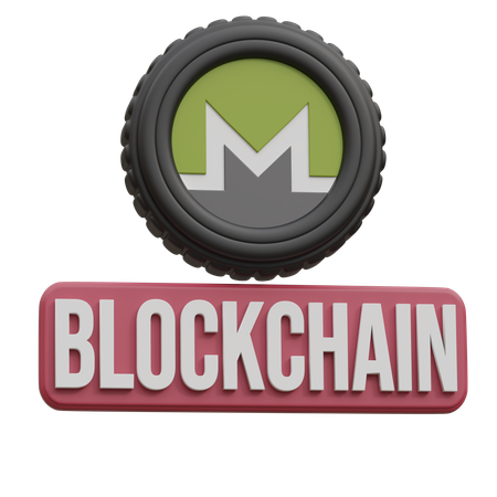 Monero Blockchain  3D Icon