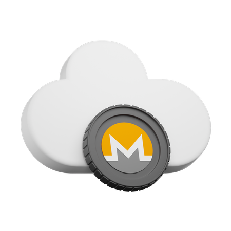 Monero Cloud  3D Icon