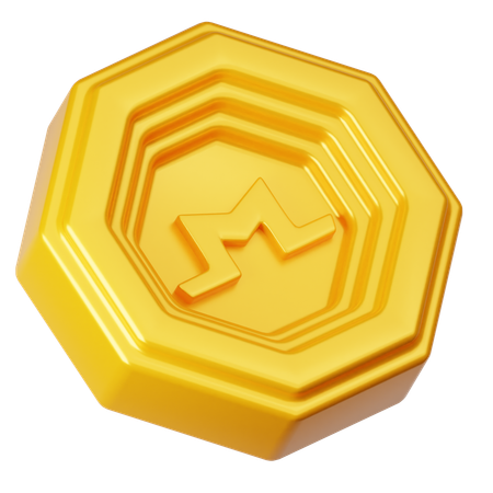 Monero Coin  3D Icon