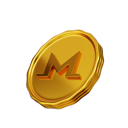 Monero Coin 3D Illustration
