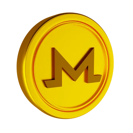 Moeda criptográfica monero  3D Icon