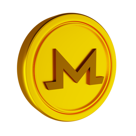 Moneda criptográfica monero  3D Icon