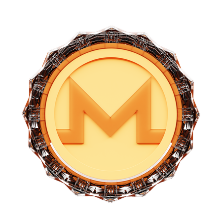 Monero Crypto  3D Illustration