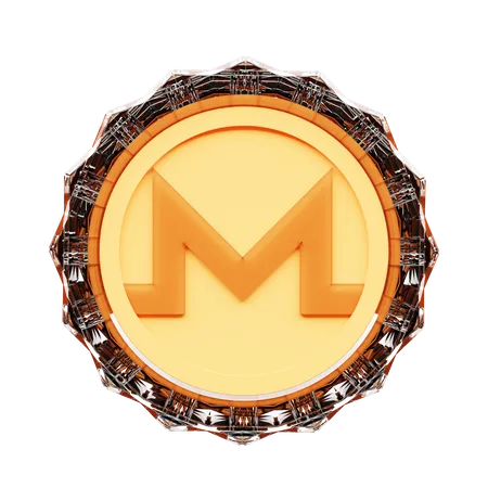 Monero Crypto  3D Illustration