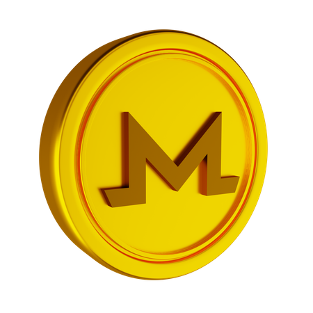Monero Crypto Coin  3D Icon