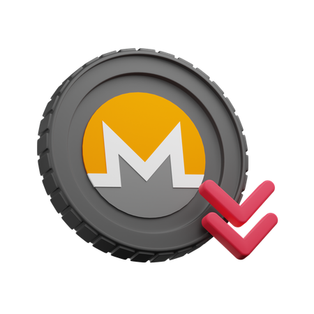Monero Down  3D Icon