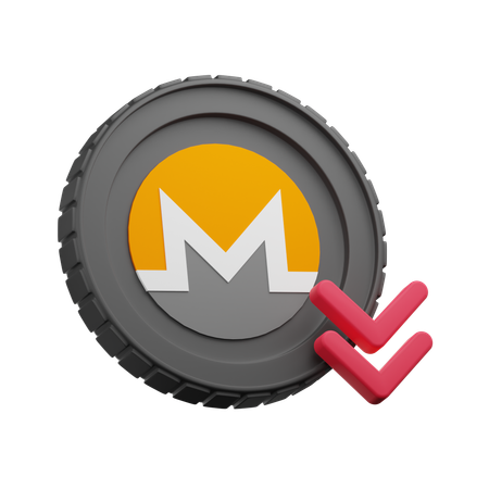 Monero Down  3D Icon