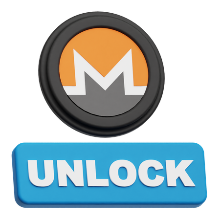Monero entsperren  3D Icon
