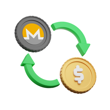 Monero Exchange  3D Icon