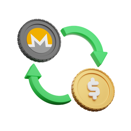 Monero Exchange  3D Icon