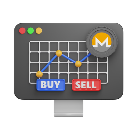 Monero Graph  3D Icon