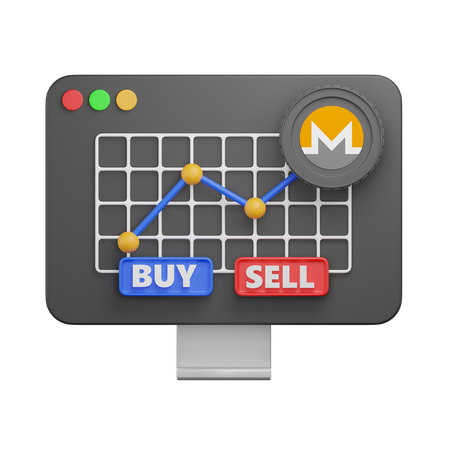 Monero Graph  3D Icon