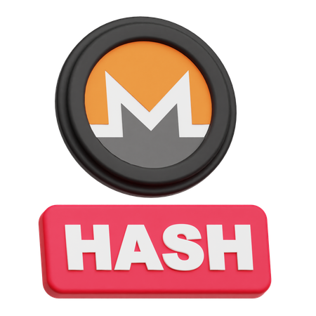 Monero Hash  3D Icon