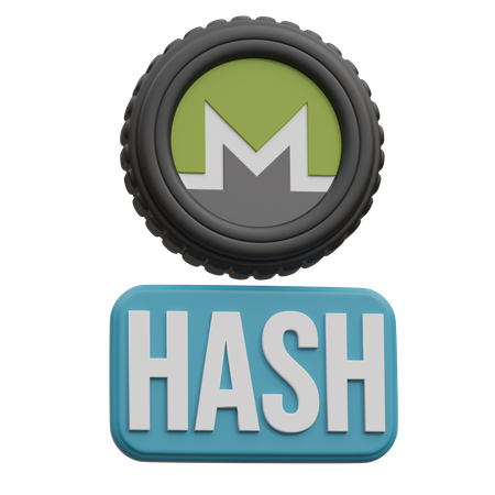 Monero Hash  3D Icon