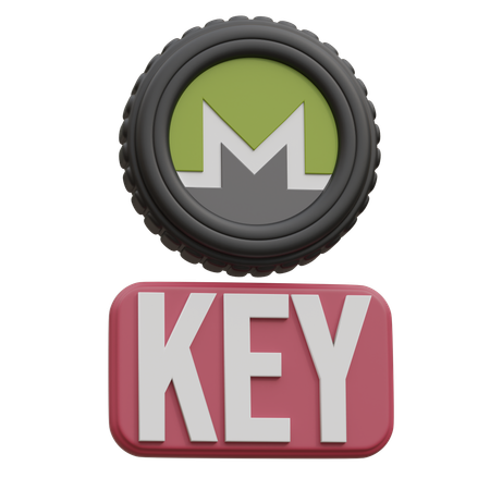 Monero Key  3D Icon