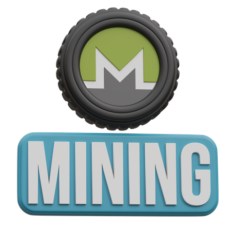 Monero Mining  3D Icon