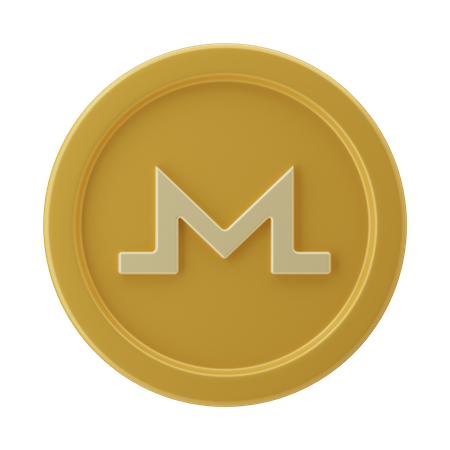 Moeda monero  3D Illustration