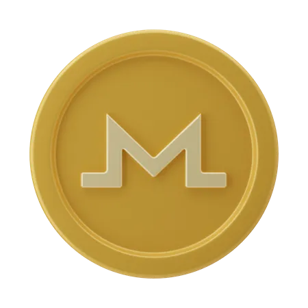 Moeda monero  3D Illustration