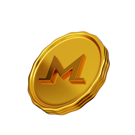 Moeda monero  3D Illustration