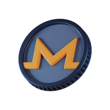 Moneda monero  3D Icon