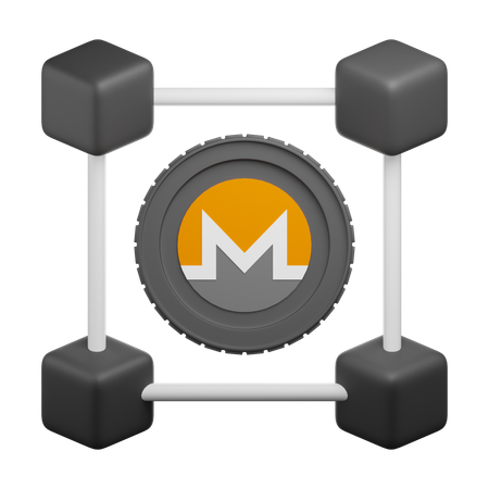 Monero Network  3D Icon