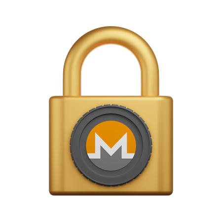 Monero Padlock  3D Icon