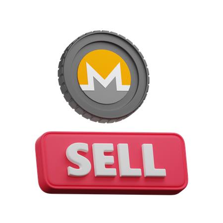 Monero Sell  3D Icon
