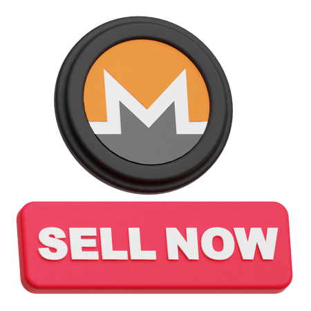 Monero Sell Now  3D Icon