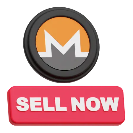 Monero Sell Now  3D Icon