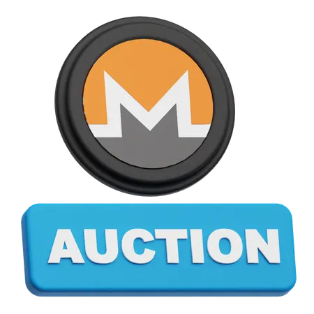 Monero Token Auction  3D Icon