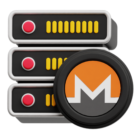 Monero Token Server  3D Icon