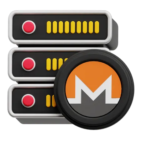 Monero Token Server  3D Icon