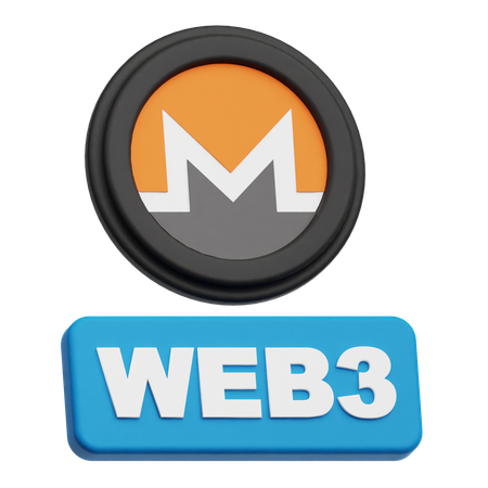 Monero Web 3  3D Icon