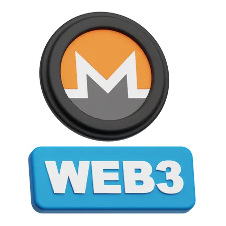 Monero Web 3  3D Icon
