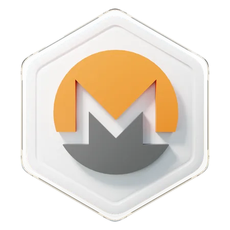 Monero (XMR)-Abzeichen  3D Illustration