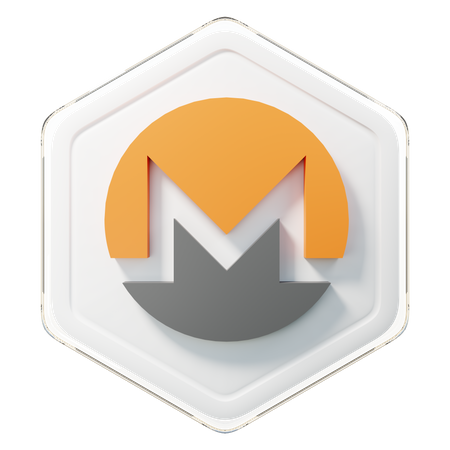 Monero (XMR) Badge 3D Icon