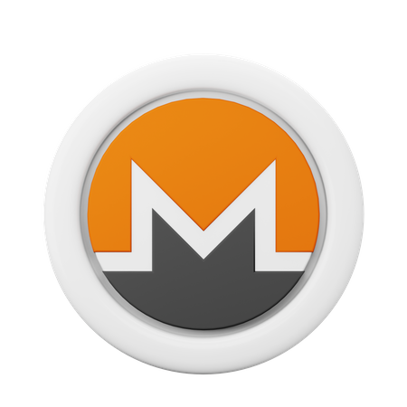 Monero XMR Coin  3D Icon