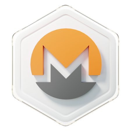 Insignia de Monero (XMR)  3D Icon