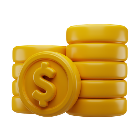 Monete da un dollaro  3D Icon