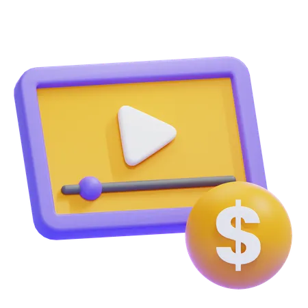 Monetización  3D Icon