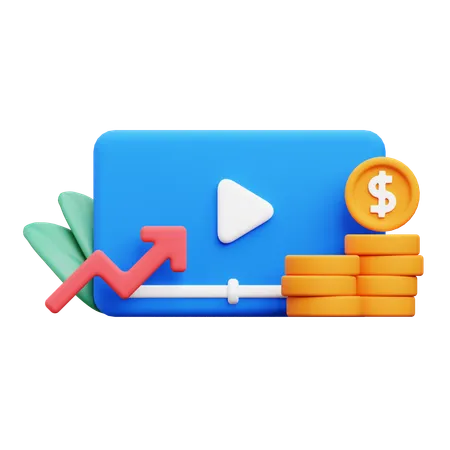 Monetización  3D Icon