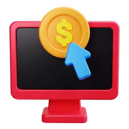 Monetización  3D Icon