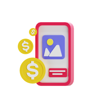 수익화  3D Icon