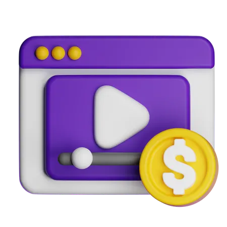 수익화  3D Icon