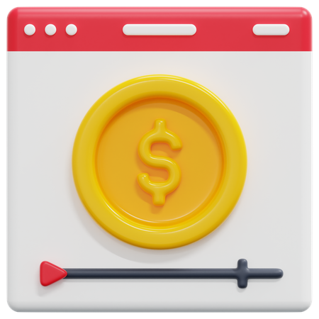 Monetization  3D Icon