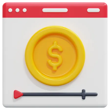 Monetization  3D Icon