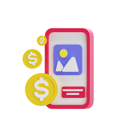 Monetization  3D Icon