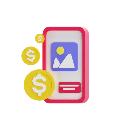 Monetization  3D Icon