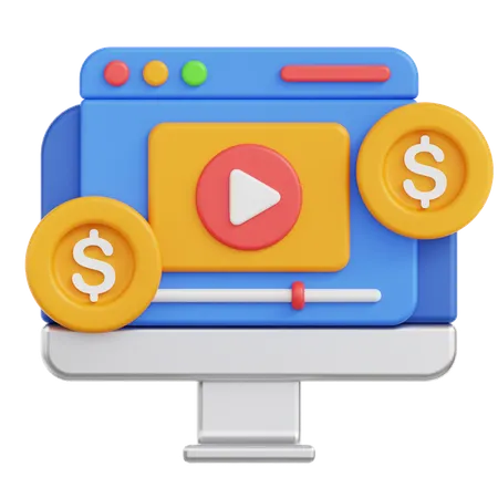 Monetize 3D Icon