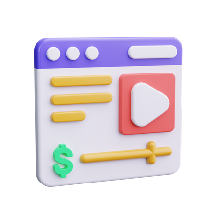 Monetize  3D Icon